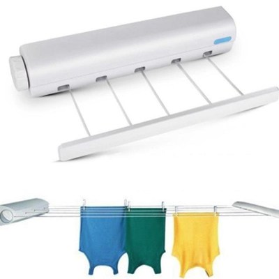 Retractable Clothes Hanger Rope Strong Clothesline Wall Moun