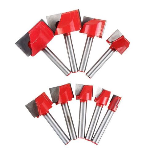 9pcs 6mm Shank Bottom Cleaning Milling Cutter Router Bit Set