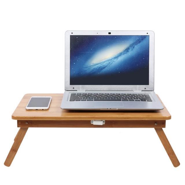 Modern Style Bamboo Folding Bed Computer Table Student Lapto