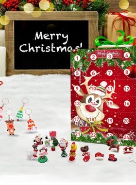 Christmas Advent Calendars Keychain Resin Ornaments Christma