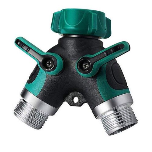 2 Way Heavy Duty Garden Tap Y Hose Splitter Connector Distri