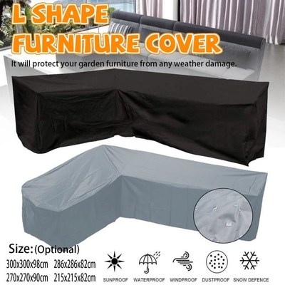 Waterproof Outdoor Garden Furniture Cover L Shape Dustproof