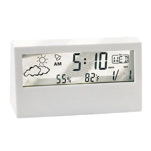 Transparent Screen Weather Station Alarm Clock Indoor Hygrom