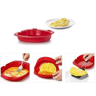 Microwave Oven Silicone Omelette Mold Tool Egg Poacher Poach