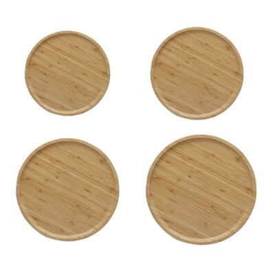 20/25/30/32cm Round Wood Serving Tray Dining Plate Decorativ