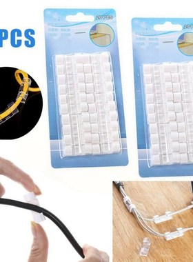 40pcs Self-adhesive Wire Organizer Securing Cable Clips Clam
