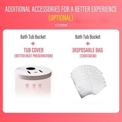 Portable Bathtub Bucket Folding Bath Tub Foldable Large Adul