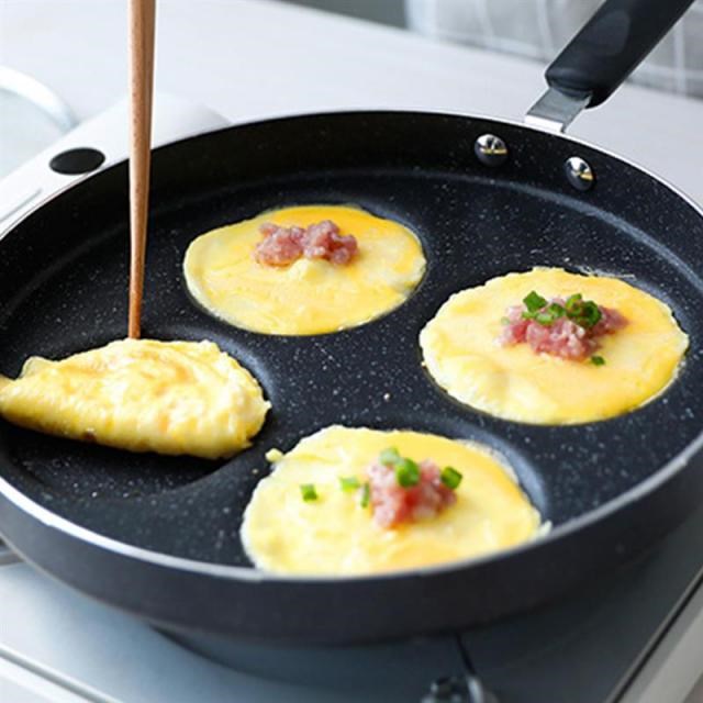 Four-Hole Omelet Pan For Eggs Ham PanCake Maker Frying Pans