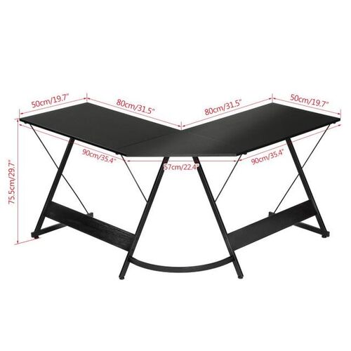 Multi-function L Shape Computer Desk Corner Desktop PC Table