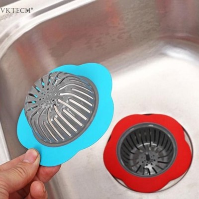 Mesh Sink Strainer Kit Kitchen Flower Drain Hair Catcher Sto