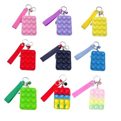 Finger Toy Coin Storage Bag Push Bubble Silicone Austism Ant