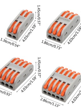 10 Pieces Universal Compact Push-in Conductor Terminal Block