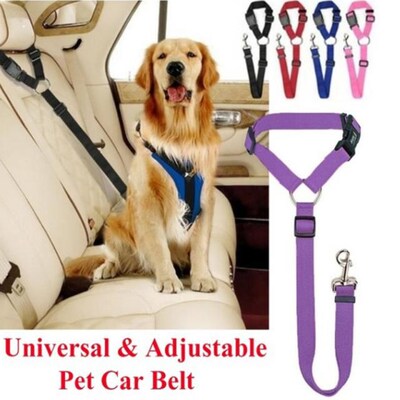 Two-in-one pet car safety ring Dog car seat belt backseat le
