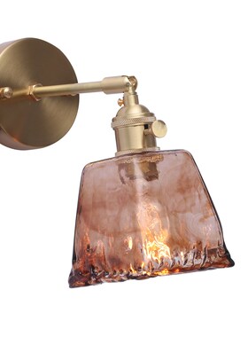 Modern Decorative Nordic Glass Wall Lamp Modern Brass Bedsid