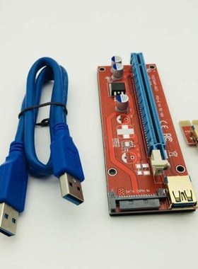 10pcs 008 Red Board 3 LED PCI Express Riser Card PCI-E 1x to