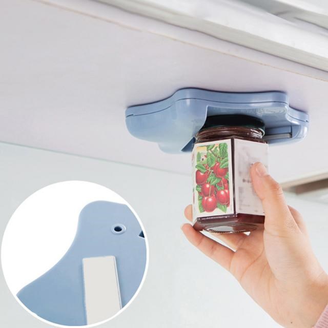 3Colors Can Opener Under the Cabinet Self-adhesive Jar Bottl