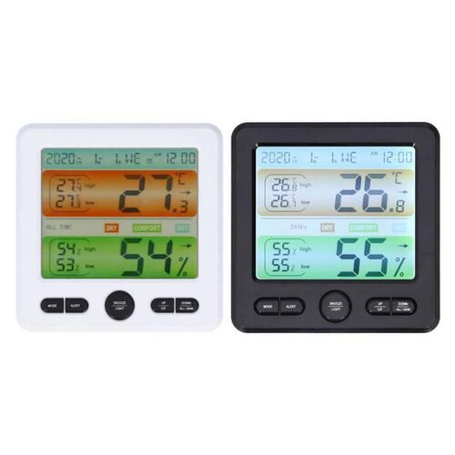 LCD Electronic Alarm Clock Temperature Humidity Monitoring A