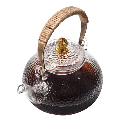Ancient Style Crystal Glass Teapot Transparent Glass Teapot