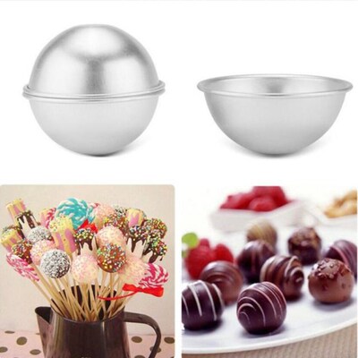 6pcs/set New Bath Bomb Molds Aluminum Alloy Ball Sphere Bath