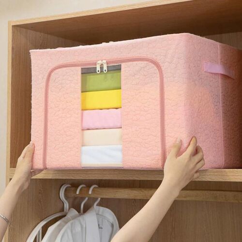 66L Storage Bag For Clothes Blanket Steel Frame Folding Clot