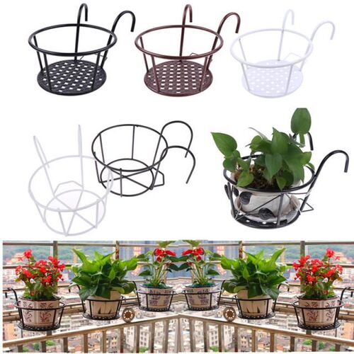 5Styles Outdoor Hanging Basket Plant Iron Racks Fence Balcon