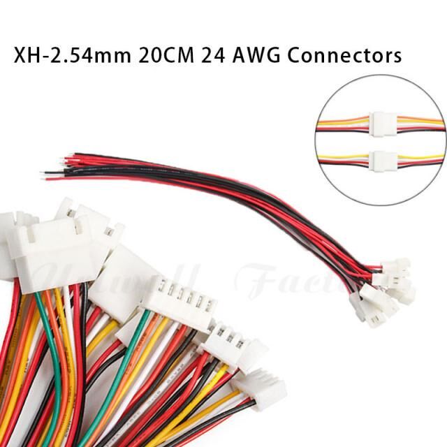 10Sets XH2.54mm Wire Cable Connector  2/3/4/5/6 Pin Male & F
