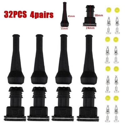 4Pair/Set Fuel Injector Sensor Plug Connector Receptacle Ter