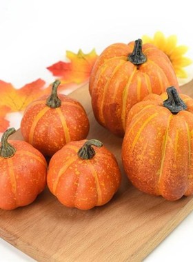 7Pcs Artificial Pumpkin Fake Simulation Vegetabl Model Hallo
