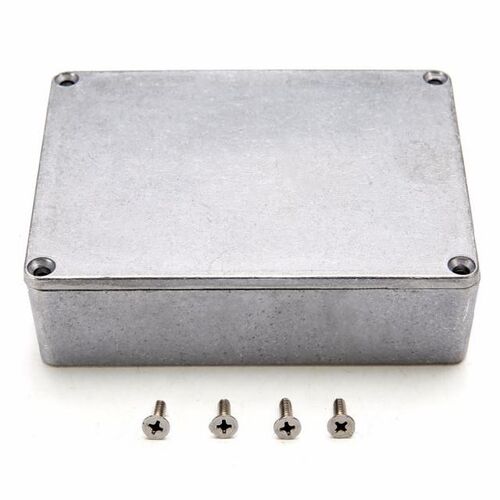 Silver Aluminium Enclosure Electronic Diecast Stompbox Proje