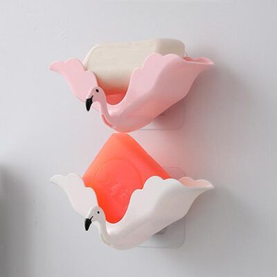 Creative Soap Box Cartoon Flamingo Bathroom Soap Holder Dish