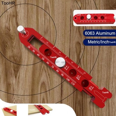 Metric/inch Woodworking scribing Center Finder ruler scribin
