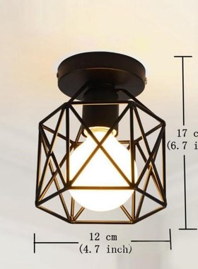 Nordic Ceiling Lamp Stand Cage Lamp Personality Retro Indust