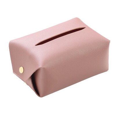 Tissue Box Cover PU Leather Foldable Handkerchief Box Napkin