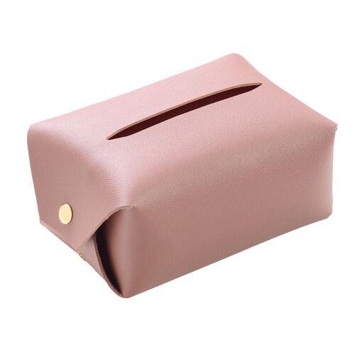 Tissue Box Cover PU Leather Foldable Handkerchief Box Napkin