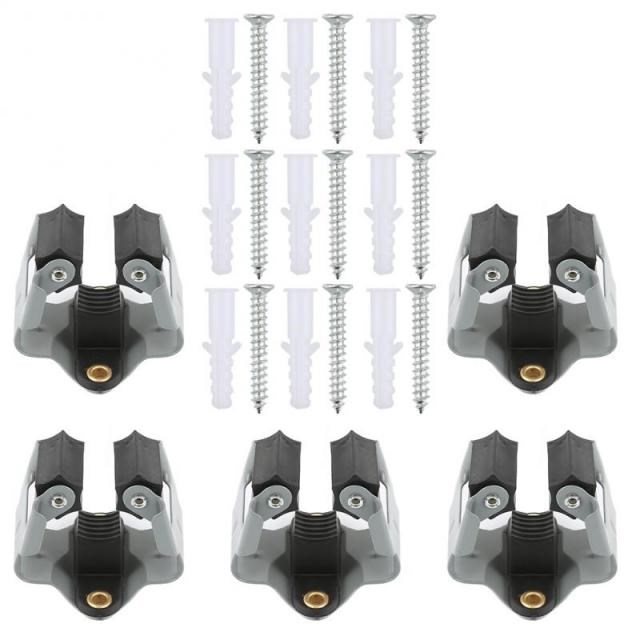 5Pcs/lot Mop Clips Wall Mounted Bathroom Racks Accessory Org