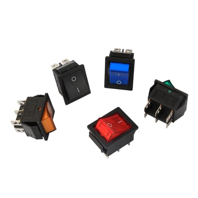 5PCs 31*25*35mm 6 Pins Latching Rocker Switch Power Switch I