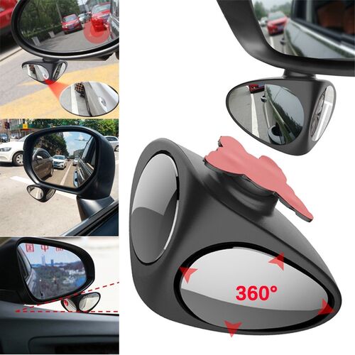 2 In 1 Car Blind Spot Mirror Wide Angle Mirror 360 Rotation