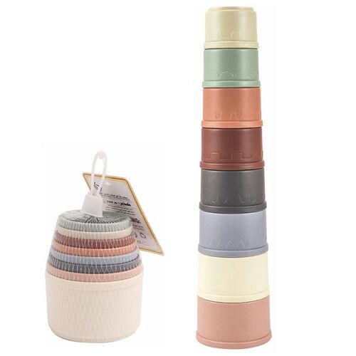 Kids Bathroom Stacked Cups Set Toys Cup Stacking Toys Water/