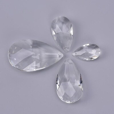 1pcs Clear Chandelier Glass Crystals Lamp Multi Faceted Bead