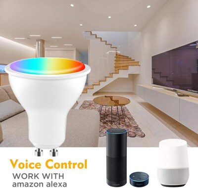 1/2/3/4/5Pcs New GU10 Smart RGB+CW Bulb Wireless WiFi Smart