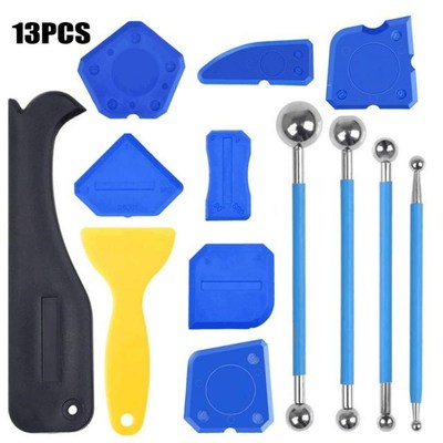 13Pcs Silicone Sealant Caulking Pressure Seam Tool To Remove