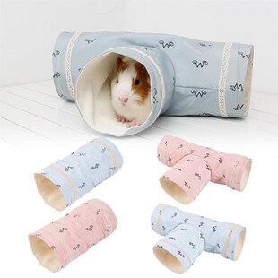 2 Color Tunnels Comfortable Soft Chinchilla Hamster Tunnel W