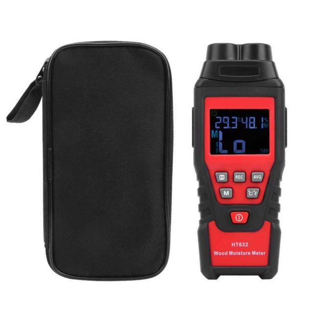 HT632 Digital Wood Moisture Meter Wood Humidity Tester Hygro
