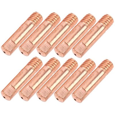 60Pcs MIG Welding Contact Tip Copper Conductive Nozzl 适用于