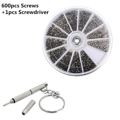 600Pcs 12 Kinds of Small Stainless Steel Screws Nuts Assortm