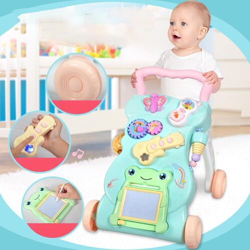 Baby Walker Multifunction Toddler Trolley Toys Sit-To-Stand