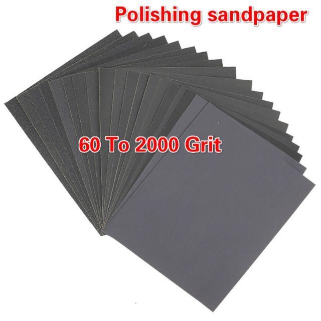 28*23cm wet dry sandpaper 60 to 2000 grit assortment abrasiv