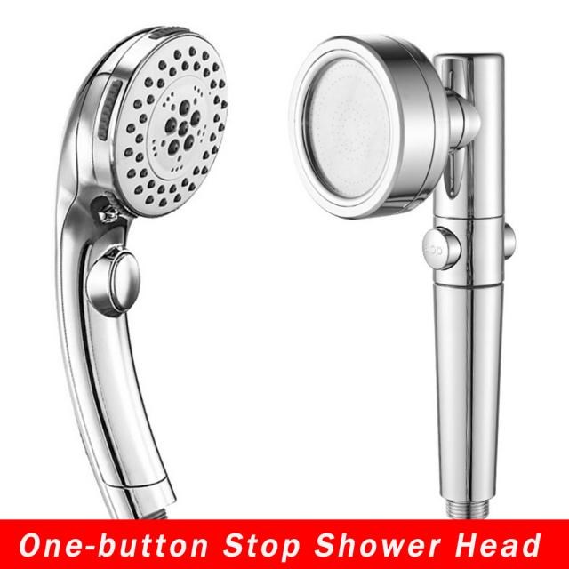 RecabLeght One-Key Water Stop Rain Shower Head Adjustable Ba