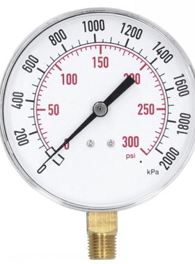 0-2000kpa 0-300psi Pressure Gauge Double Scale Vacuum Manome