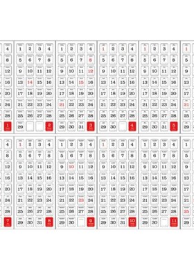 12 Sheets 365 Days Calendar Washi Label Daily Planner Handbo